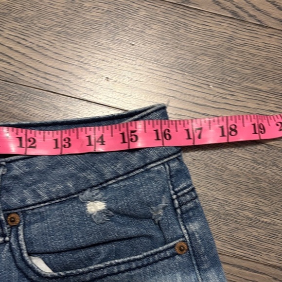 Dollhouse Blue and White Dip-Dye Jean Shorts - Picture 8 of 12